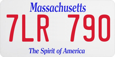 MA license plate 7LR790