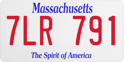 MA license plate 7LR791