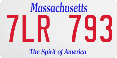 MA license plate 7LR793