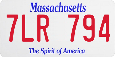 MA license plate 7LR794