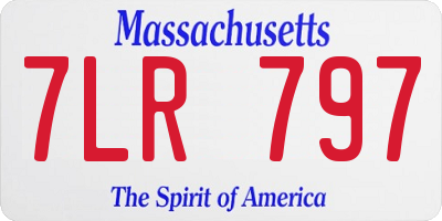 MA license plate 7LR797