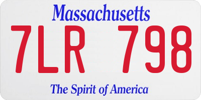 MA license plate 7LR798