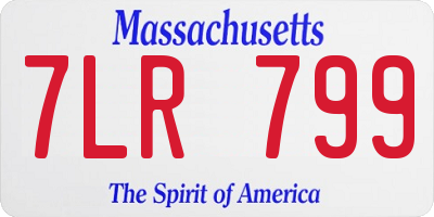 MA license plate 7LR799
