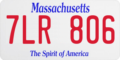 MA license plate 7LR806