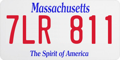 MA license plate 7LR811