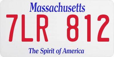 MA license plate 7LR812