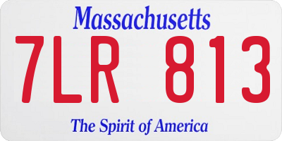 MA license plate 7LR813