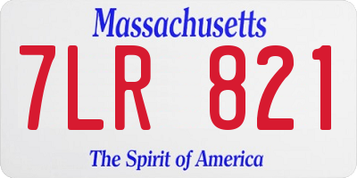 MA license plate 7LR821