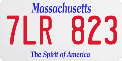 MA license plate 7LR823