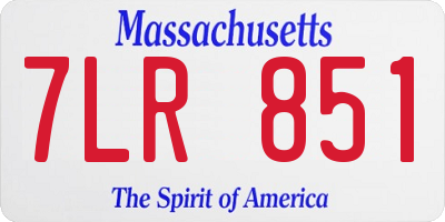 MA license plate 7LR851
