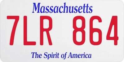 MA license plate 7LR864