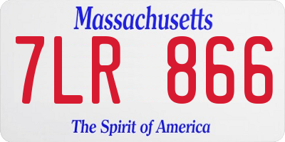 MA license plate 7LR866