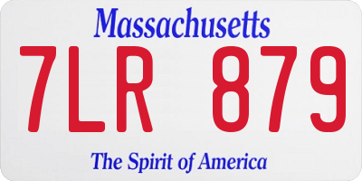 MA license plate 7LR879