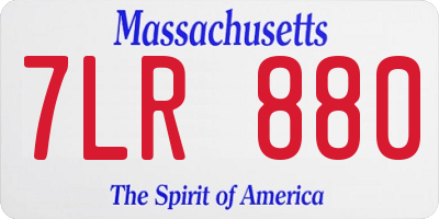 MA license plate 7LR880