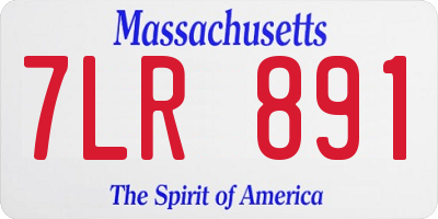MA license plate 7LR891