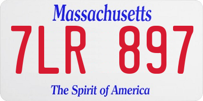MA license plate 7LR897