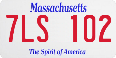 MA license plate 7LS102