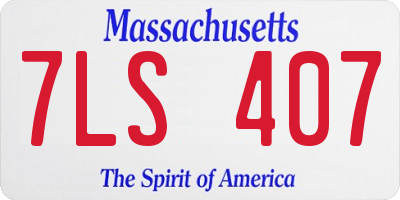 MA license plate 7LS407