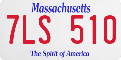 MA license plate 7LS510