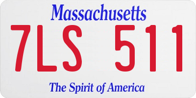MA license plate 7LS511