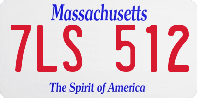MA license plate 7LS512