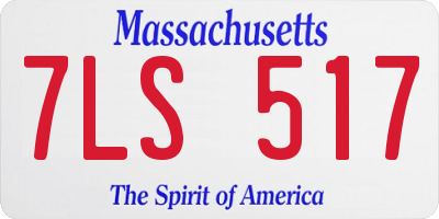 MA license plate 7LS517