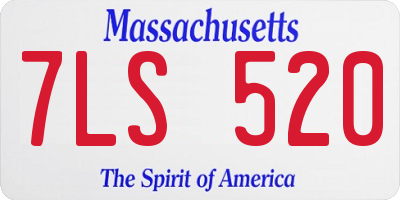 MA license plate 7LS520