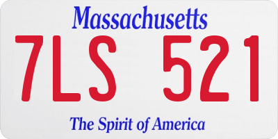 MA license plate 7LS521