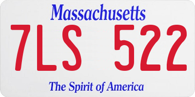 MA license plate 7LS522