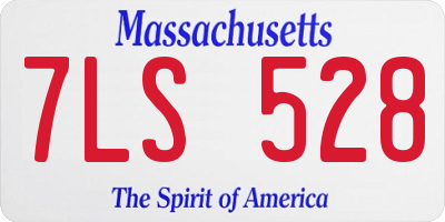MA license plate 7LS528