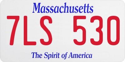 MA license plate 7LS530