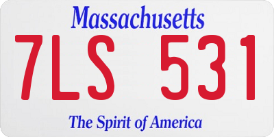 MA license plate 7LS531
