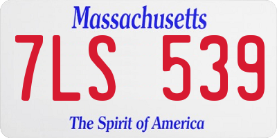 MA license plate 7LS539