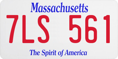 MA license plate 7LS561