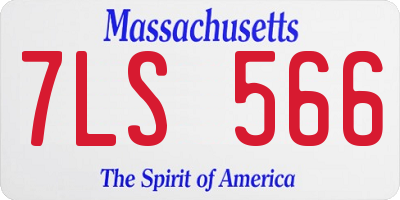 MA license plate 7LS566