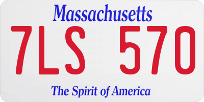 MA license plate 7LS570