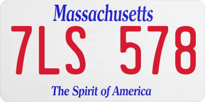 MA license plate 7LS578