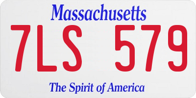 MA license plate 7LS579