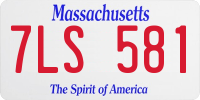 MA license plate 7LS581