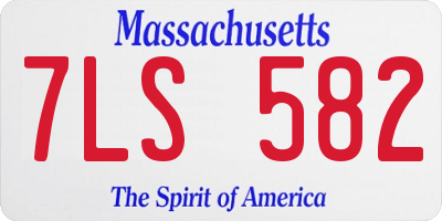 MA license plate 7LS582