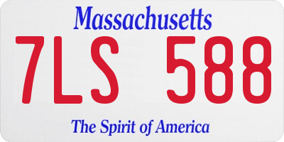 MA license plate 7LS588