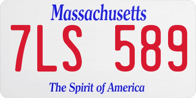 MA license plate 7LS589