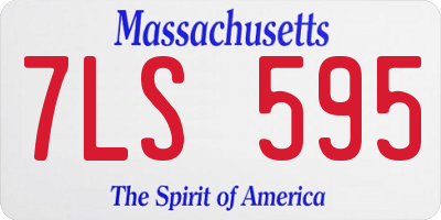 MA license plate 7LS595