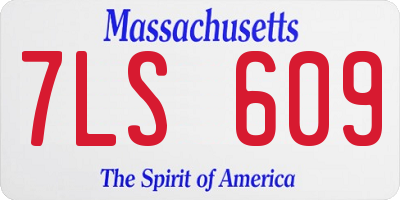 MA license plate 7LS609