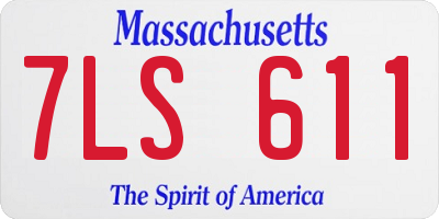 MA license plate 7LS611
