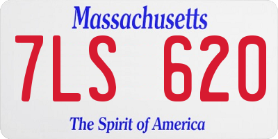 MA license plate 7LS620