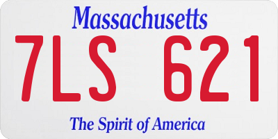 MA license plate 7LS621