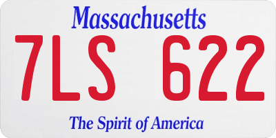 MA license plate 7LS622