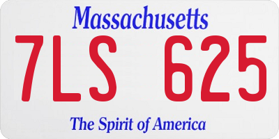 MA license plate 7LS625