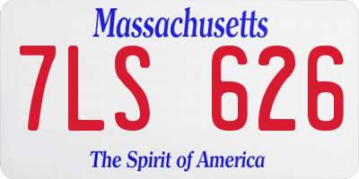 MA license plate 7LS626